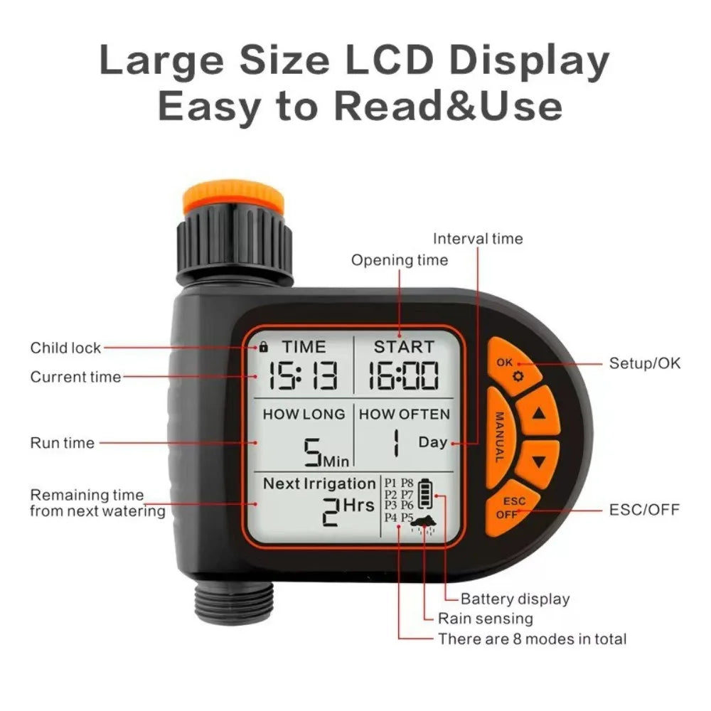 Digital Smart Timer Water Sprinkler Durable Water Saving Plant Watering Timer Professional Automatic Water Irrigation Controller Oasis Select