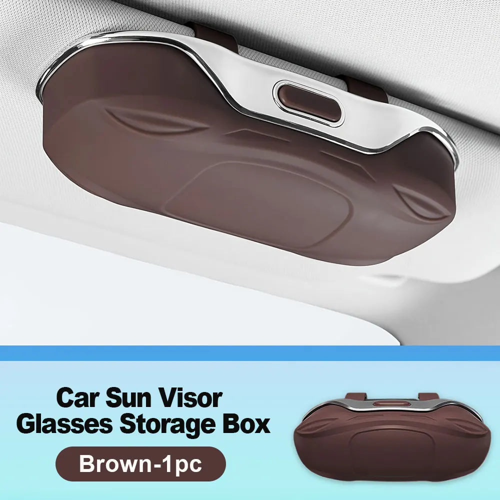 Car Sun Visor Sunglasses Holder – ABS Glasses Case