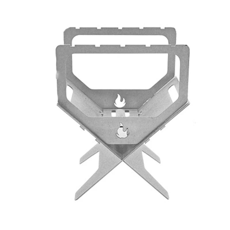 WISH Titanium Alloy Folding Portable Mini Alcohol Furnace Camping Incense Burner Multifunctional Aromatherapy Holder Oasis Select Silver NONE