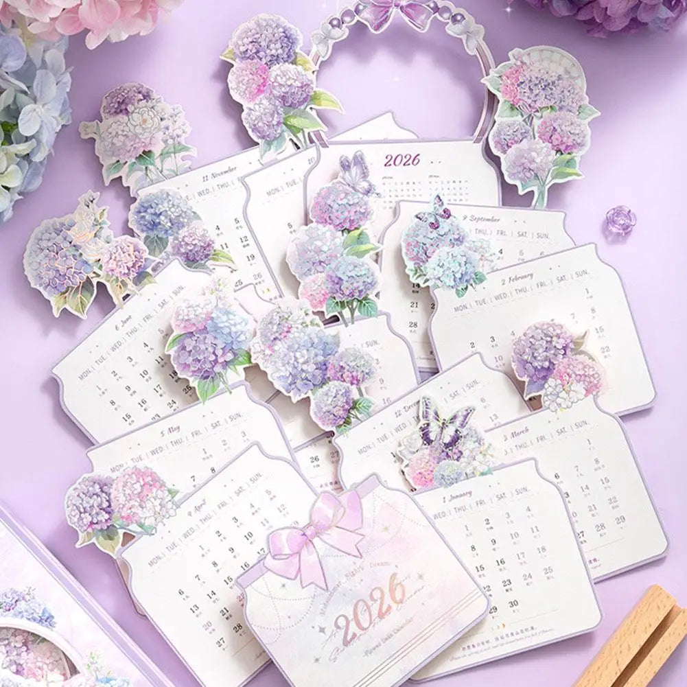 2026 Bloomy Flowers Calendar Desk Calendar Tabletop Calendar Standing Monthly Calendar Year For Home School Desktop Decorations Oasis Select