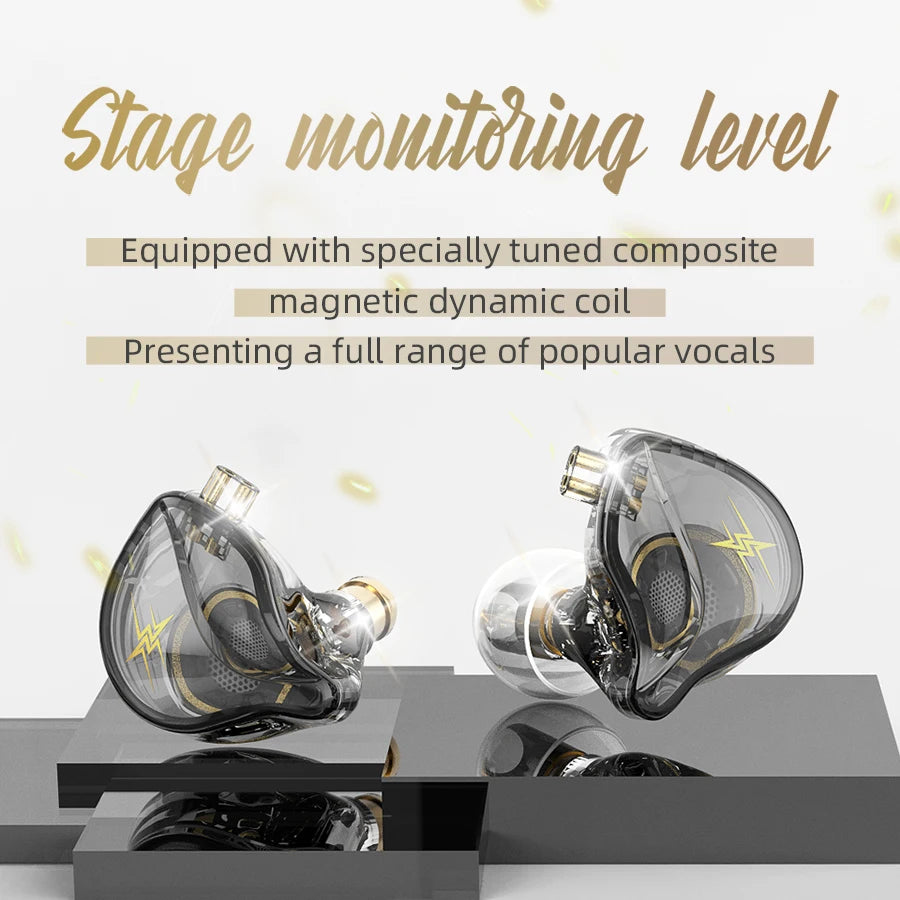 QKZ ZXT In Ear Wired Earphones Dynamic DJ Monitor IEM Earbuds HIFI Music Sport Headphone Noise Cancelling Bass Headset With Mic Oasis Select