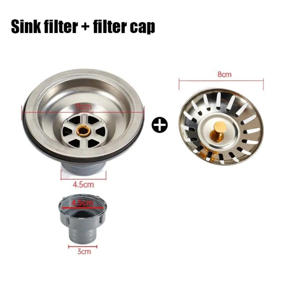 Stainless Steel Sink Basin Drain Filter – Rust-Proof & Durable