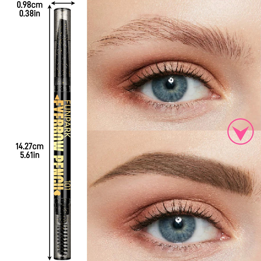 FUNPARK Waterproof Double-Head Eyebrow Pencil – 5 Colors