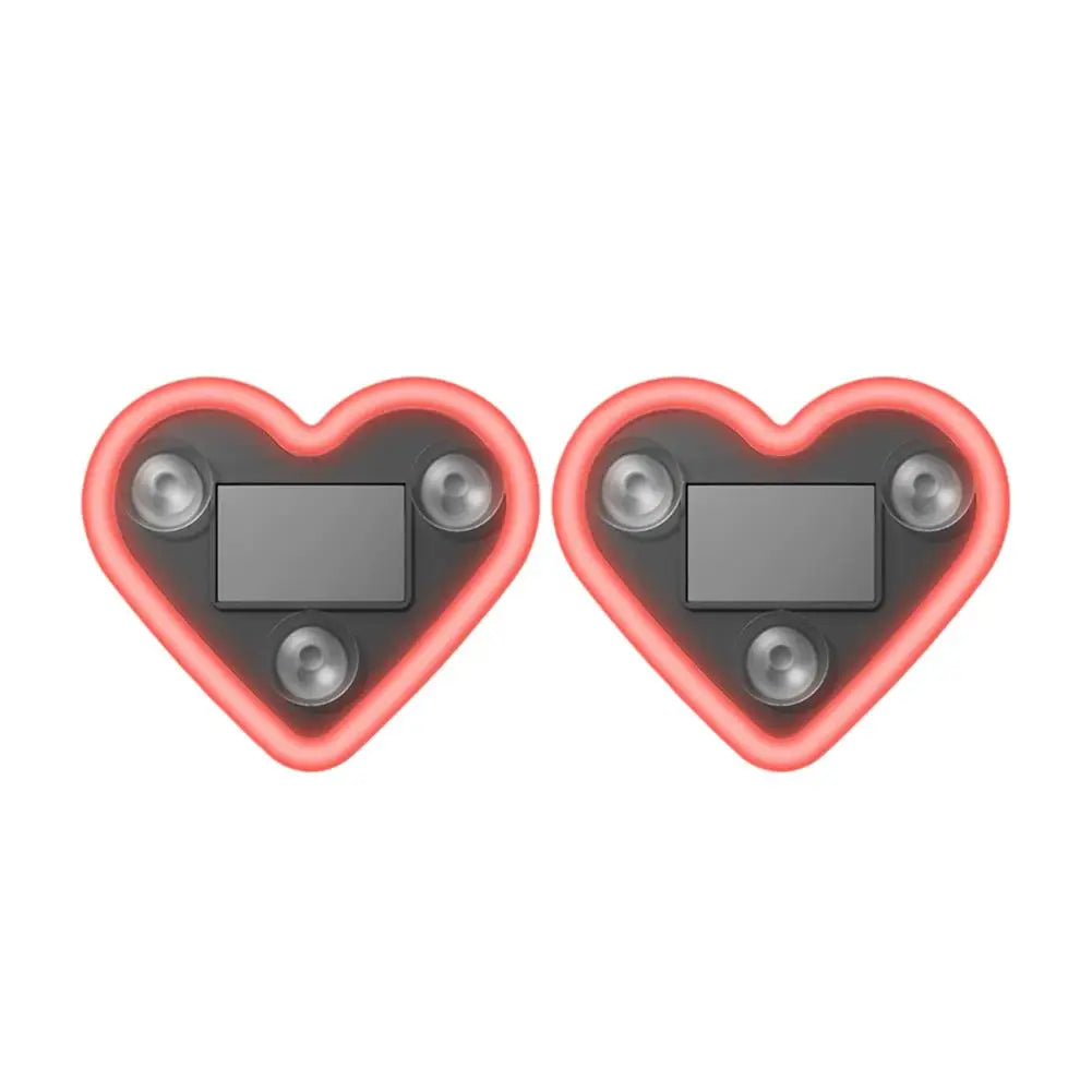 New car solar triangle window heart-shaped light emitting heart-shaped atmosphere light interior wiring free LED atmosphere lamp Oasis Select red 2pcs