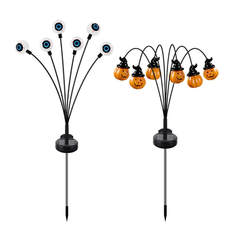 LED Pumpkin Light Solar Energy Outdoor Eyeball Light Halloween Lighting Christmas Decorative Layout Courtyard Lawn Light Oasis Select