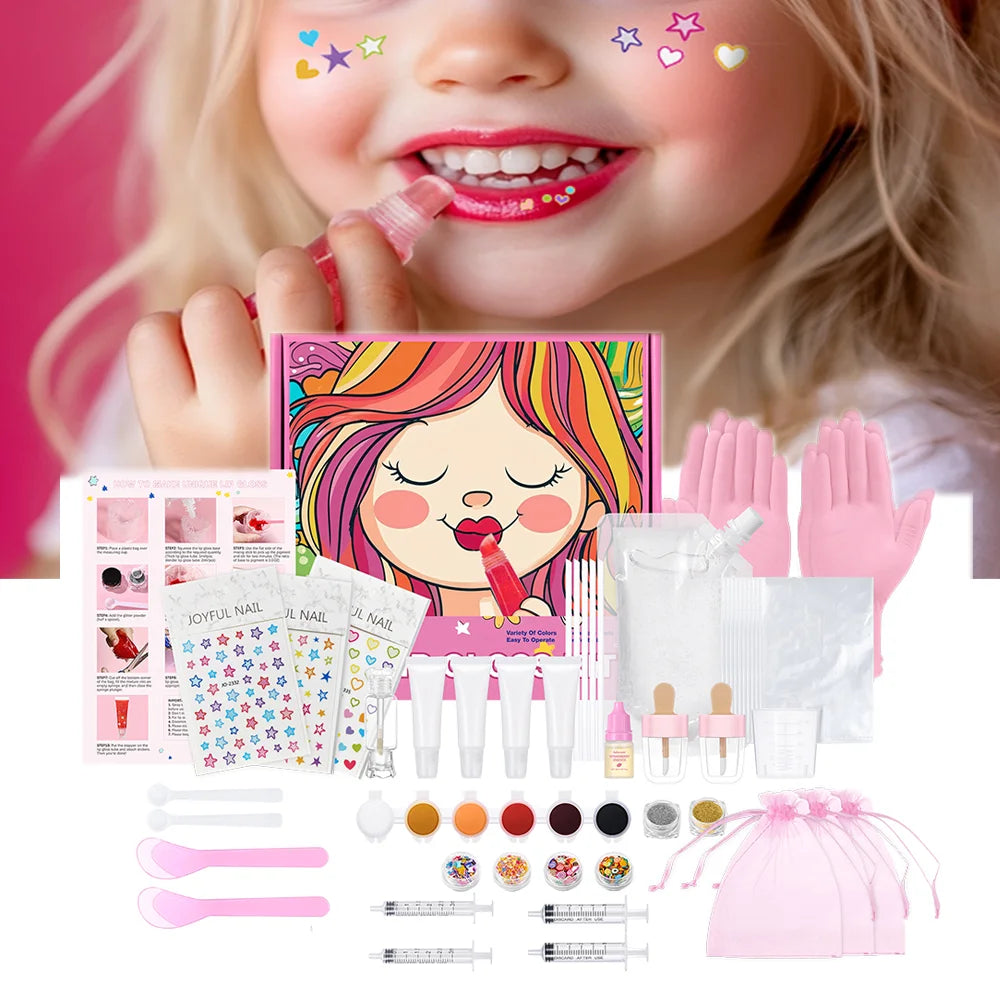 DIY Lip Gloss Making Kit – Glitter & Pigment Set for Girls