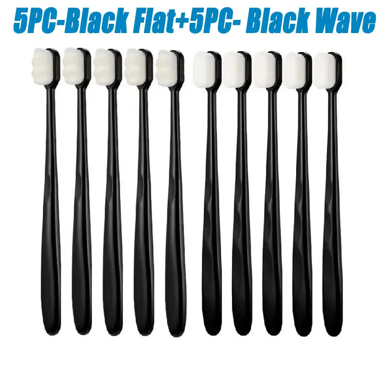 5/10Pcs Ultra Fine Soft Toothbrush, Million Nanometer Bristle Toothbrush, Deep Cleaning Teeth, Portable Oral Care Brush Oasis Select 10PCS-Mix