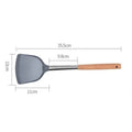 Stir-fry Silicone Spatula Non Stick Pan Household High Temperature Resistant Long Handled Stir Fry Kitchen Utensils Pan Oasis Select 1pc