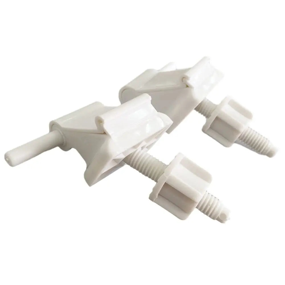 Toilet Seats Hinge Bolts Set Plastic White Toilet S-Eat Hinge Replacement Kit Toilet Seats Fastener Bathroom Accessories Oasis Select white