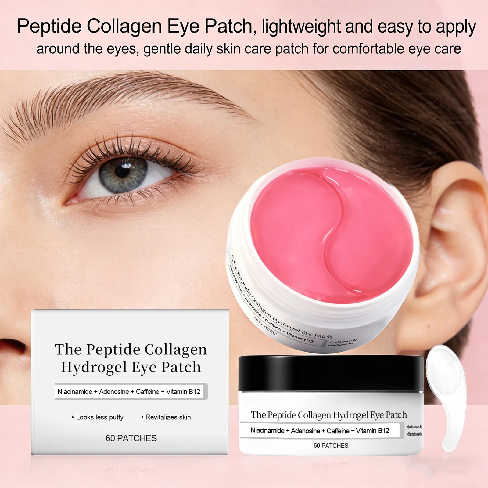 Peptide Collagen Eye Patch Reduce Wrinkles Dark Circles Removal Firming and Lifting Nourishing Nicotinamide Eye Skin Care 60PCS Oasis Select