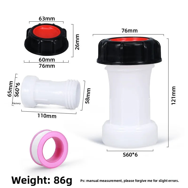 1pc IBC Adapter For Mounting IBC Rainwater Tank/canister Outlet Extension S60x6 IT To AG Ton Barrel Extension Joint Accessories Oasis Select C