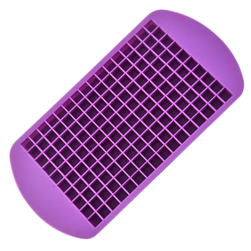 160 Grid Mini Silicone Ice Tray Ice Cubes Foldable Ice Mold Ice Breaker Ice Grid Tray Small Square Mold Ice Maker Silicone Mold Oasis Select Purple