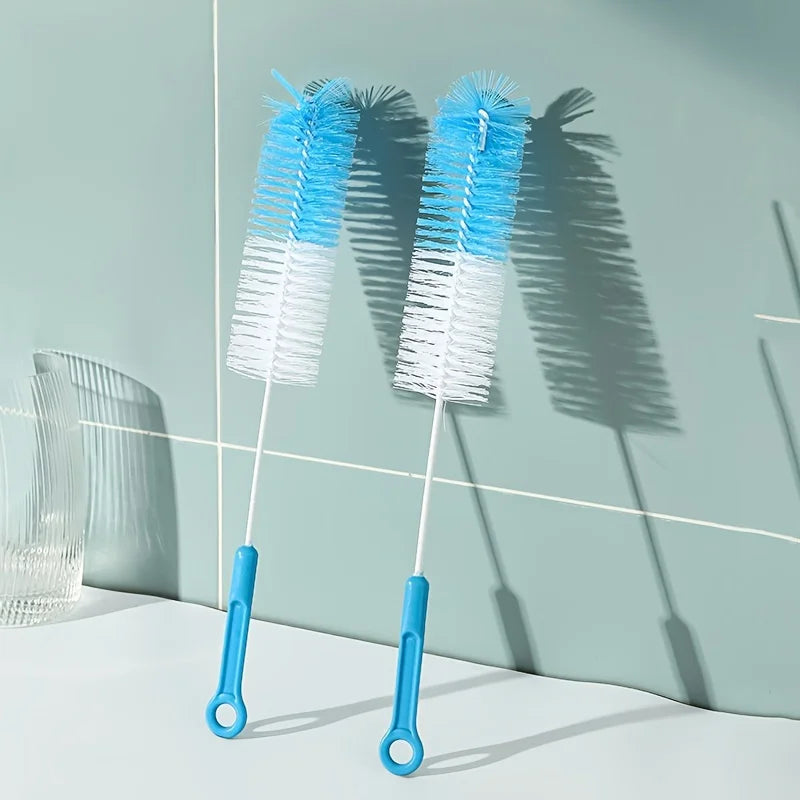 Long Handle Cup Brush,Kitchen Glass Bottle Cleaning Brush,Milk Bottle Tea Cup Scrubber,No-Electricity Required Cleaning Tool Oasis Select 2pcs