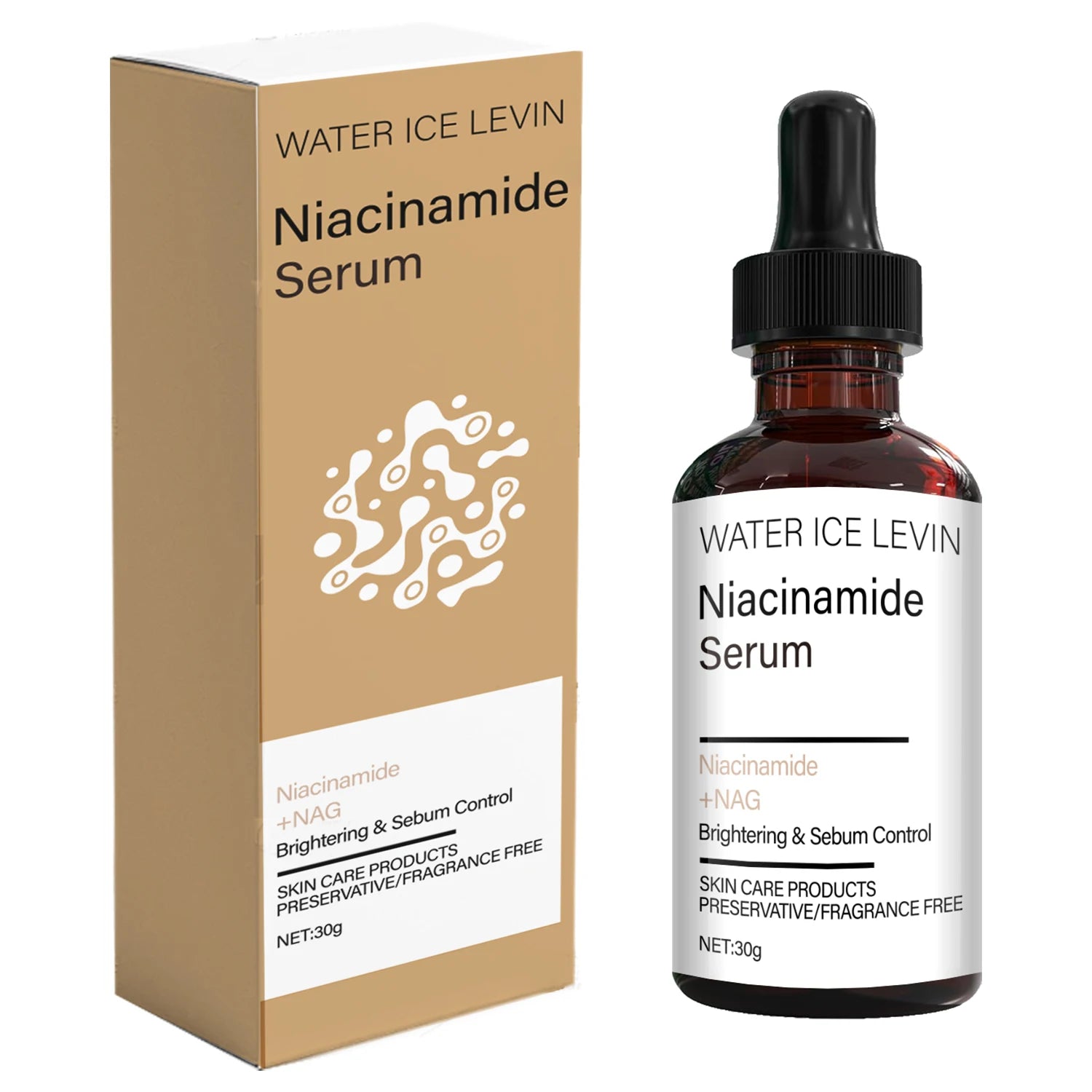 Niacinamide Serum Cream with Bee Venom & Collagen | 30g Brightening Face Serum Oasis Select BROWN 30g