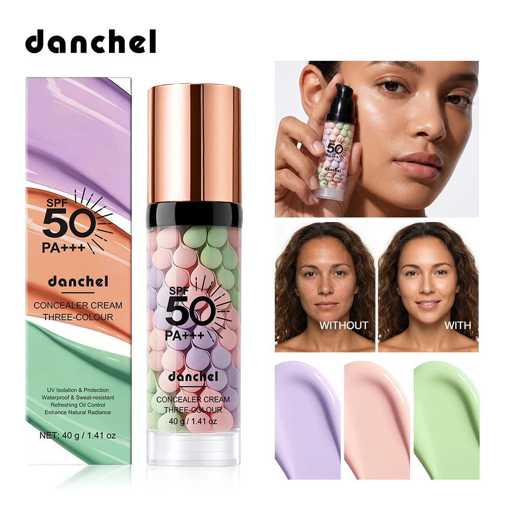 3-Color Concealer Cream – Brightening Face Primer & Base