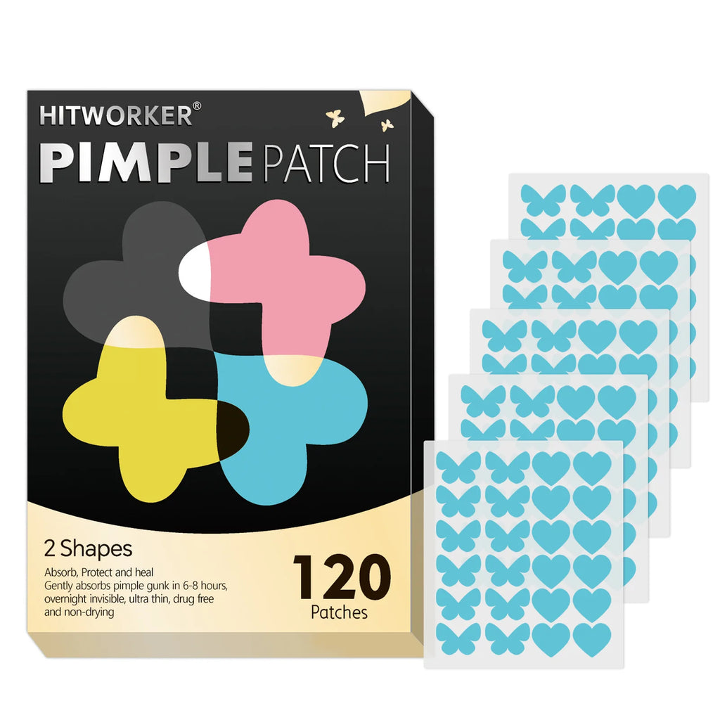 Five kinds of color butterfly/love acne patches, 120 pieces/box, deep cleaning acne patches, for men and women Oasis Select 120pcs-lanse