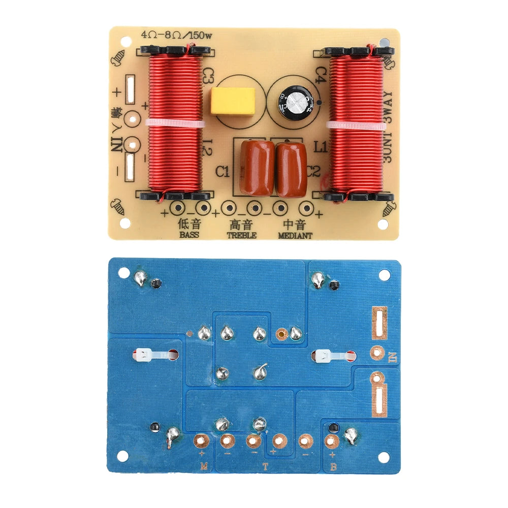 150W 3 Way HiFi Speaker Frequency Divider Audio Crossover Filter Treble Alto Bass Frequency Divider for Professional or Home Use Oasis Select