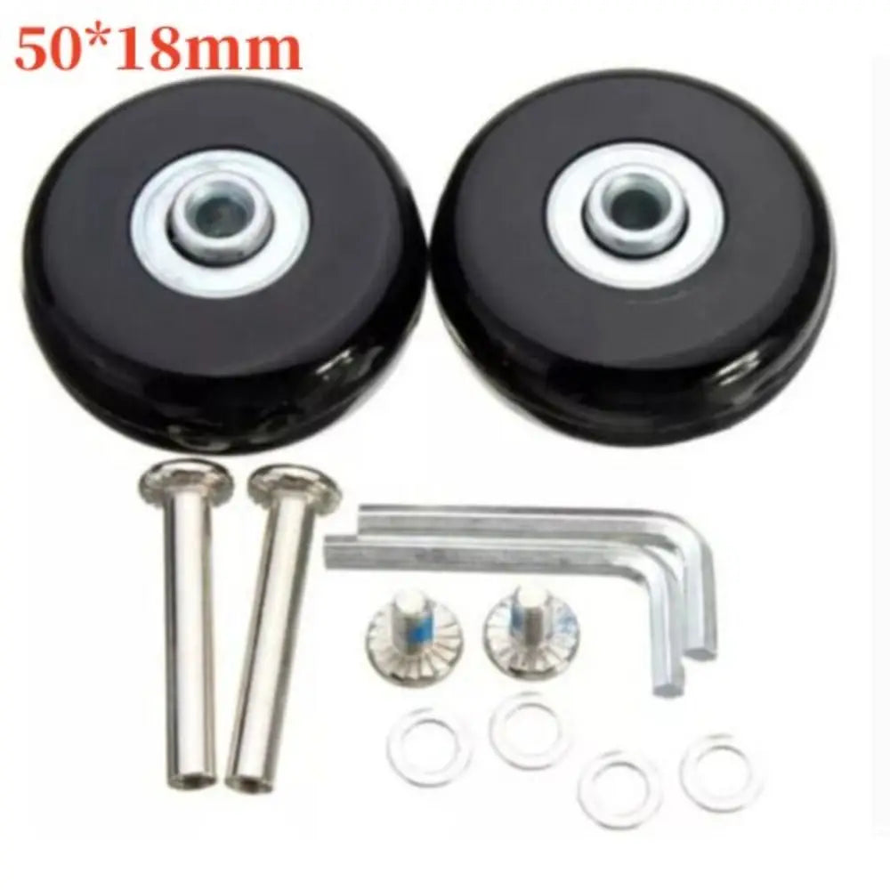 Casters Silent Repair Replacement Universal Durable Travel Luggage Wheel Suitcase Parts Axles Sliding Wear Resistant Flexible Oasis Select 50mmx18mm-2pcs