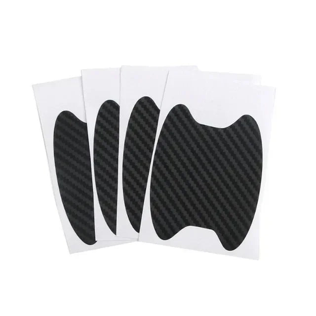 4 pcs/Set Car Door Sticker Carbon Fiber Scratches Resistant Cover Auto Handle Protection Film Exterior Styling Car Accessories Oasis Select Black 16pcs