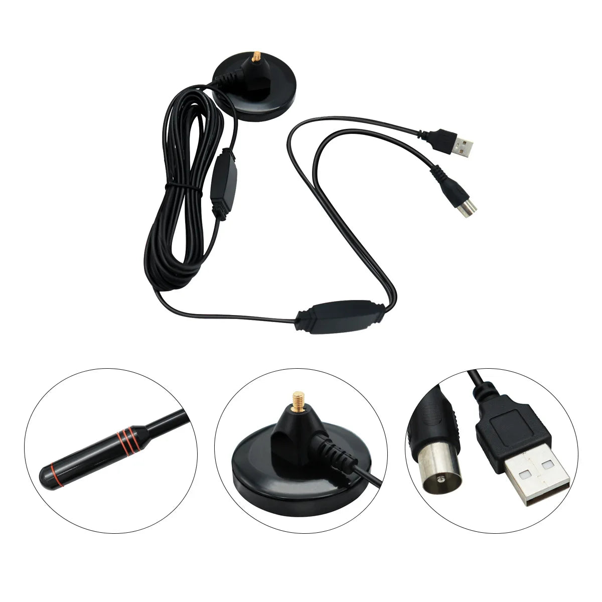 Ground wave high-gain digital TV antenna, indoor DTMB household suction cup DVB-T HDTV antenna Oasis Select