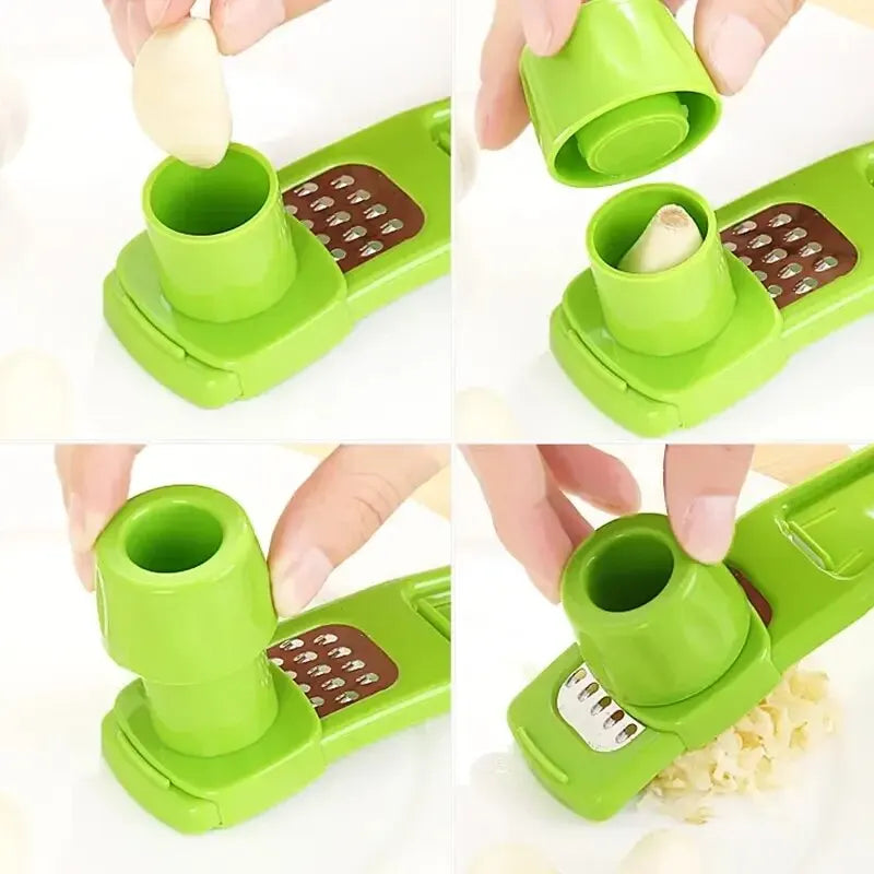 1 Pack Mini Garlic Grinder Creative Garlic Press Kitchen Garlic Mash Manual Garlic Mashing Green Kitchen Gadgets Oasis Select