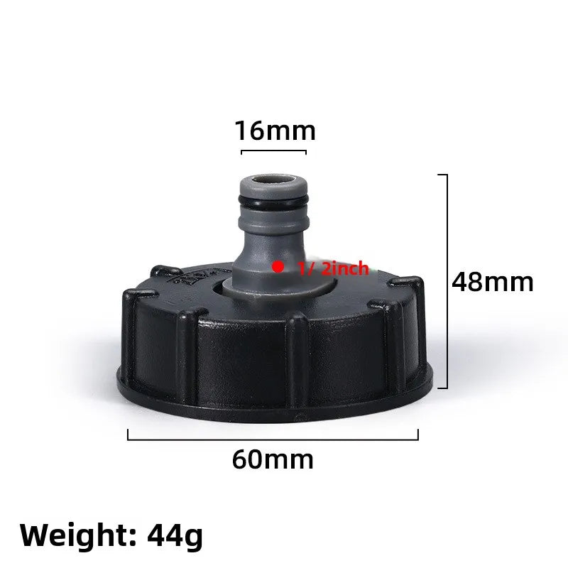 Stainless Steel IBC Tank Adapter S60x6 Coarse Thread to 1/2' & 3/4' Male And Female Spout for Water Storage Containers Oasis Select A