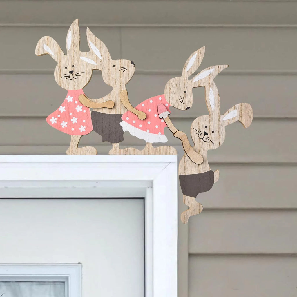 Easter Wooden Bunny Seesaw Ornament – Door & Home Décor Easter Wood Ornament Oasis Select