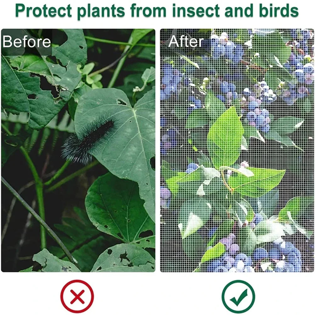 2 Pack 8x32Ft Mesh Netting Plants Cover Insect Pest Barrier Bird Netting for Vegetable Plants Fruits Flowers Trees Oasis Select