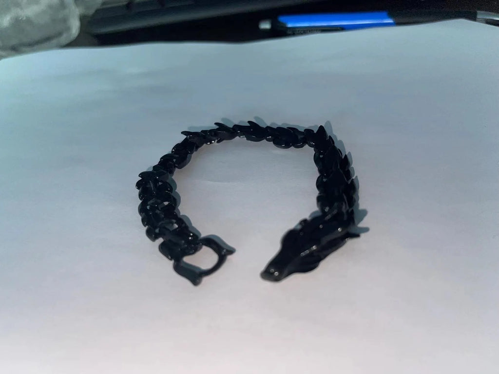 Retro Dragon Head Men's Bracelet | Punk Dragon Scale Alloy
