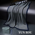 Aircraft first class air cotton blanket bed with nap air conditioning blanket office nap sofa cover blanket Oasis Select dark blue 130 x 220cm