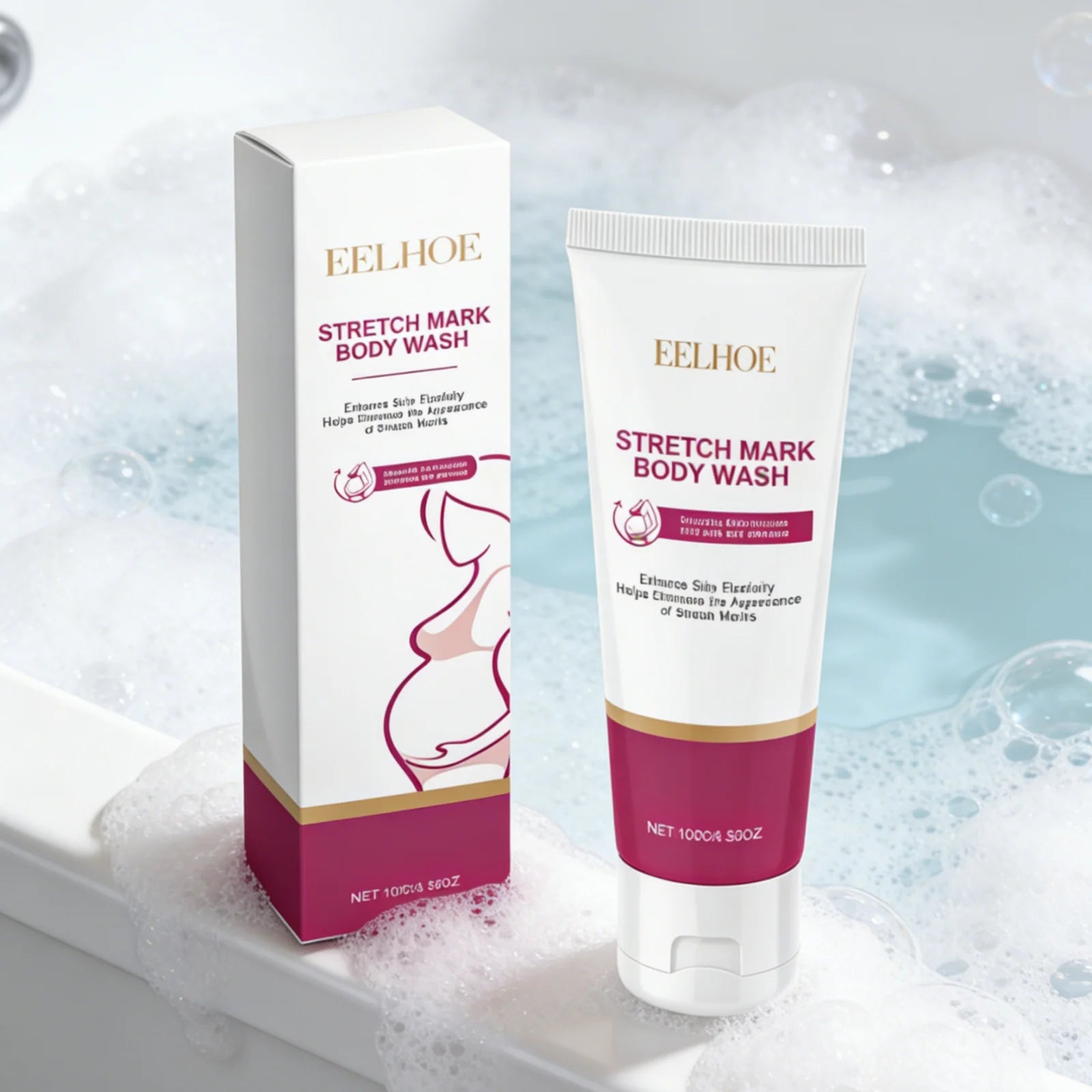 EELHOE Stretch Mark Body Wash – Firming Pregnancy Shower Gel Stretch Mark Body Wash Oasis Select
