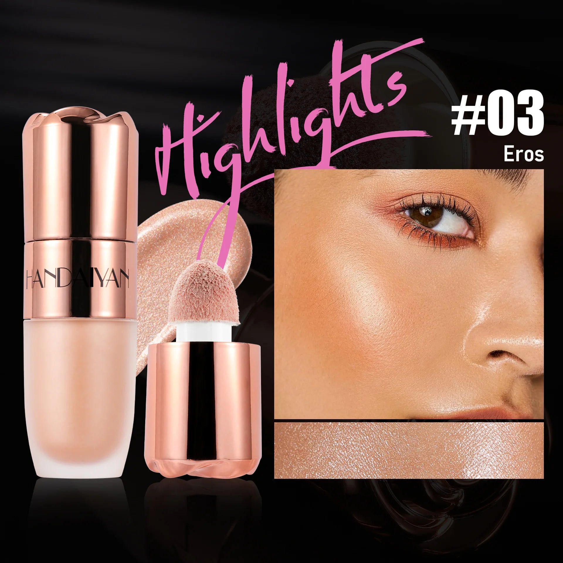 Handaiyan Rose Glow Liquid Highlighter Stick | 3D Contour