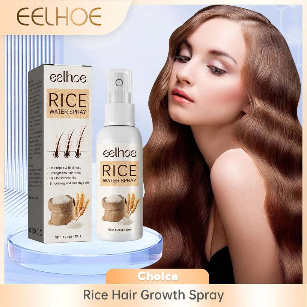 EELHOE Rice Water for Hair Growth Spray Improve Dry Damaged Hair Nourish Vitamins for Healthy Hair Regeneration Treatment Spray Oasis Select