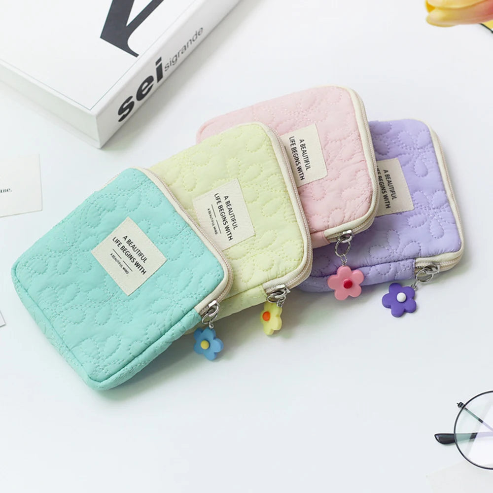 Women's Mini Travel Cosmetic Bag – Makeup & Card Organizer