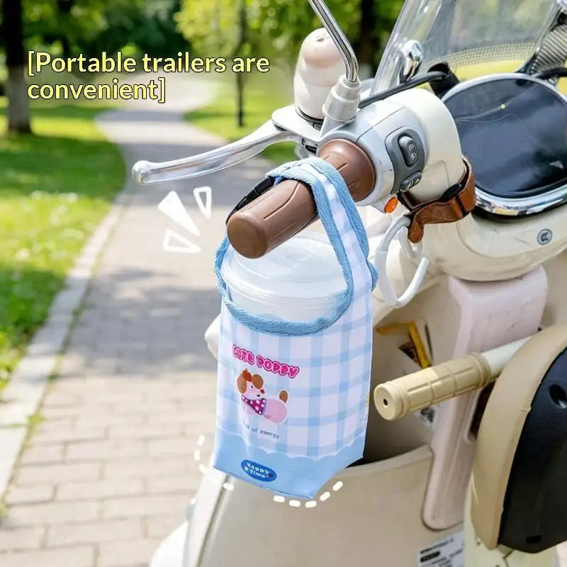 Cartoon Water Bottle Carrier Bag Adjustable Buckle Baby Stroller Bottle Cup Holder Universal Daily Use School Outdoor Trips Oasis Select