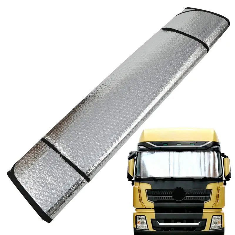 Car Windshield Cover Truck Windscreen Foldable Sun Shade Cover Suction Cup Front Heat Block Sun Protection for Truck 220x70cm Oasis Select