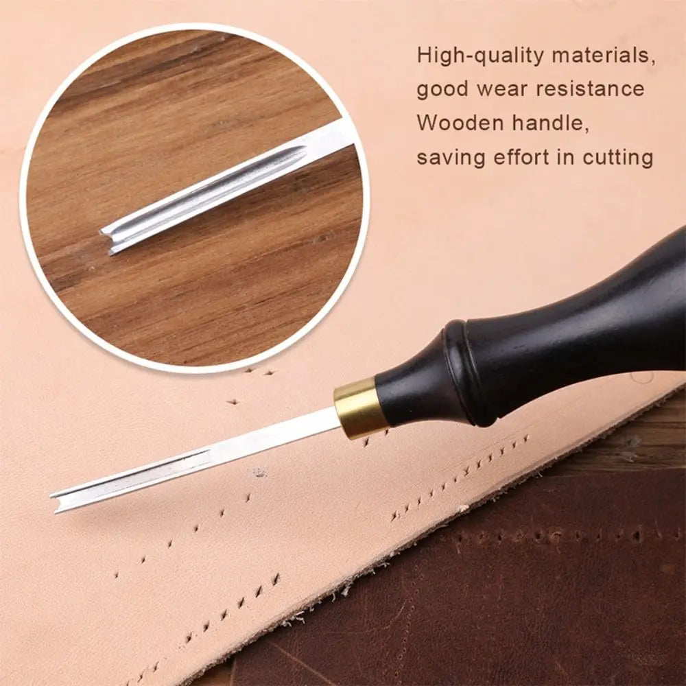Leather Edge Beveler – Wooden Handle Skiving Tool for Crafters Leather Crafting Tool Oasis Select