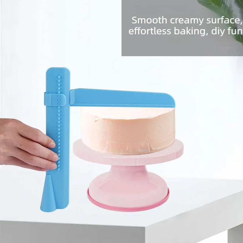 Adjustable Cake Scraper Smoother Tool Set Height-Adjustable Plastic Icing Smoother for Cake Decorating & Baking Oasis Select