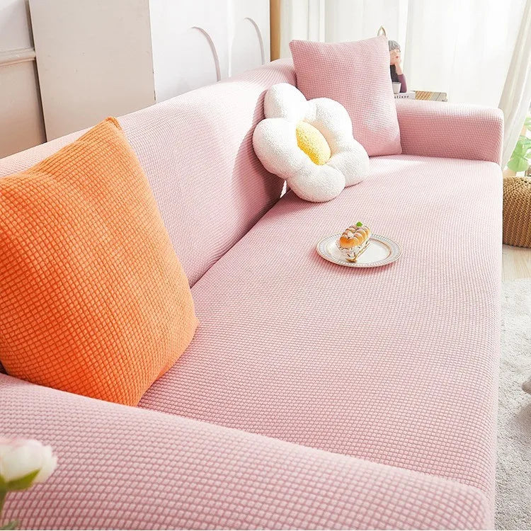 Elastic Sofa Cover All-inclusive Nordic Style Summer Simple Anti-cat Scratch Sofa Dust-proof Cover Couch Covers for Sofas Oasis Select 4 people 235-300CM gouache