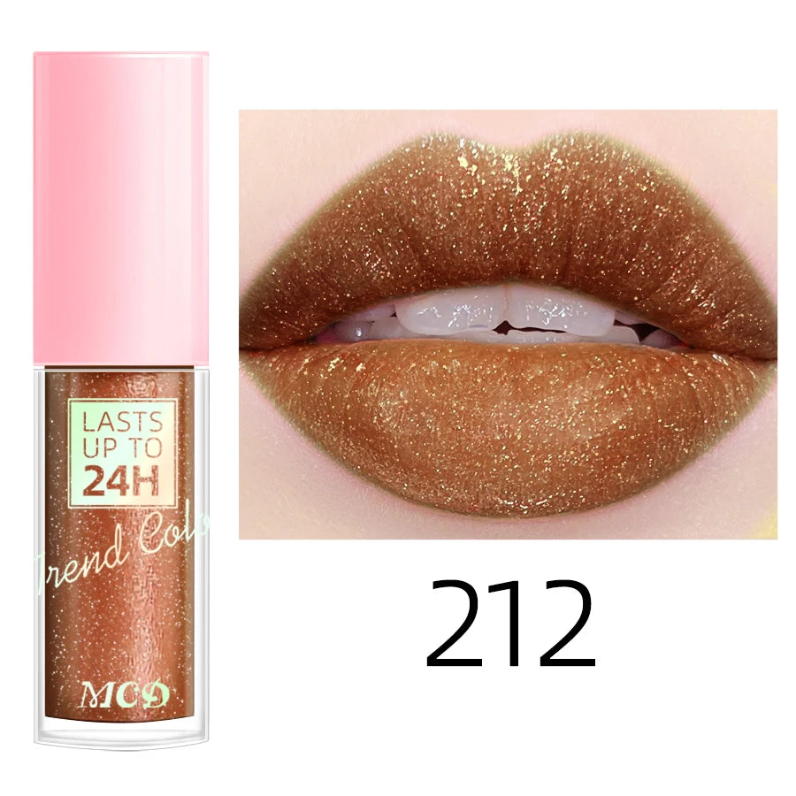 MCD Glitter Lip Gloss – 18 Shades, Waterproof & Long-Lasting