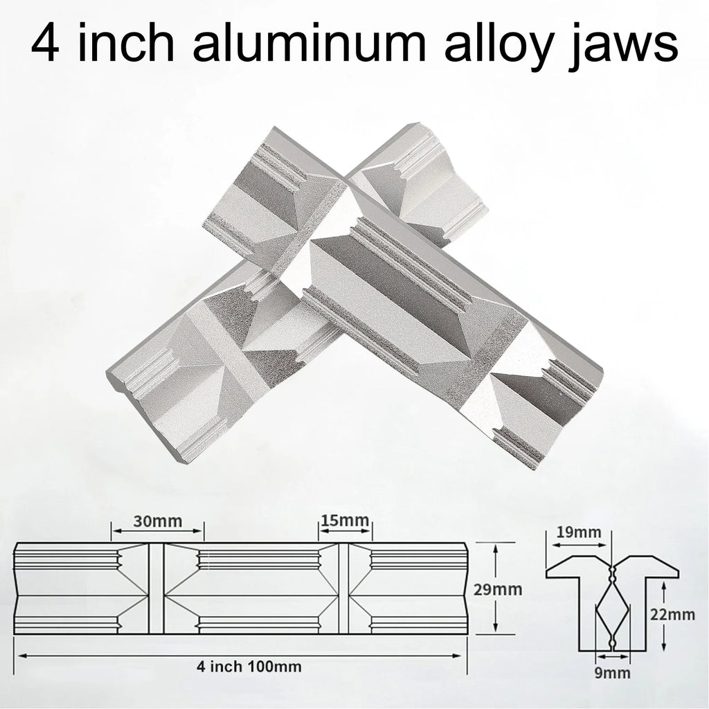 1pair 4/5/6/7/8 Inch V-clip CNC Milling Steel Vise Hard Jaw Fixture V-Type Jaw Aluminum Alloy Vise Jaws Hand Tools Oasis Select