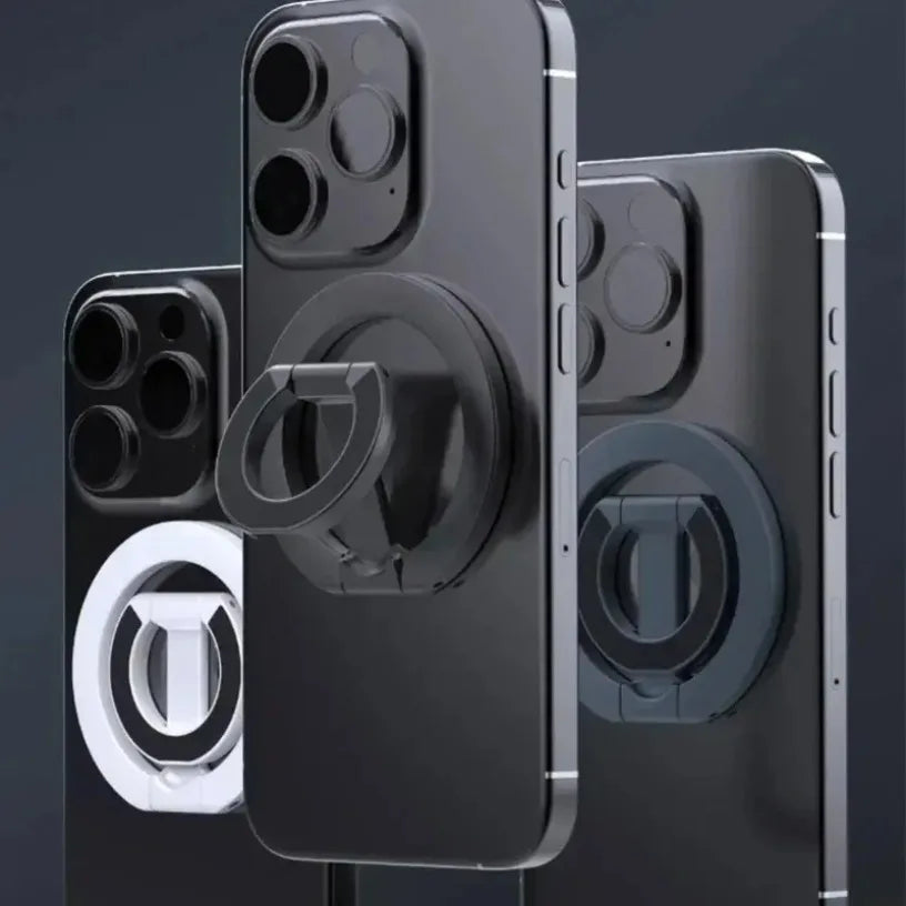 Double Sided Magnetic Phone Holder Strong Magnet Alloy CNC Electroplating Portable Buckle Stand Universal Magnetic Phone Holder Oasis Select