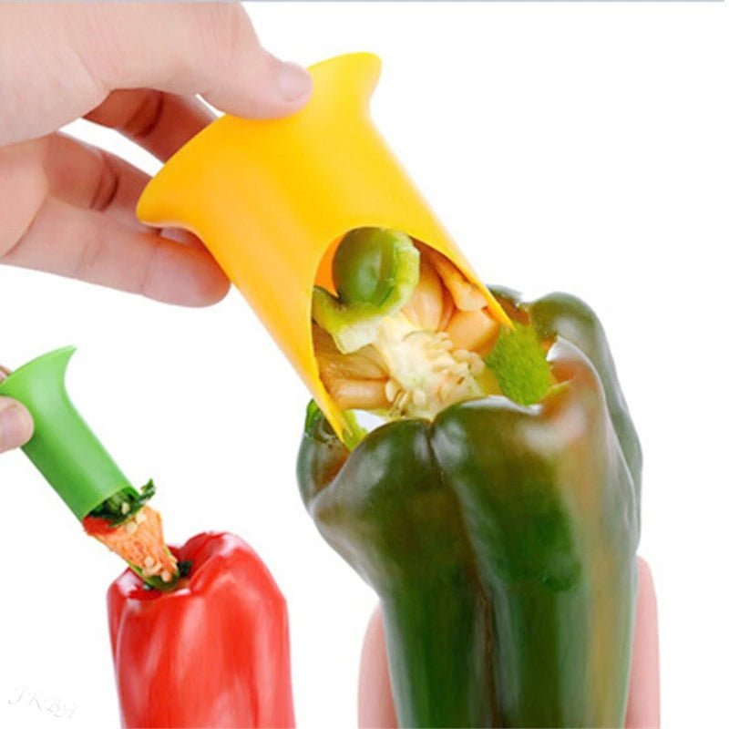 2pcs Pepper Core And Seed Remover, Plastic Pepper Core Remover, Multifunctional Kitchen Pepper Seed Remover, Kitchen Tools Oasis Select