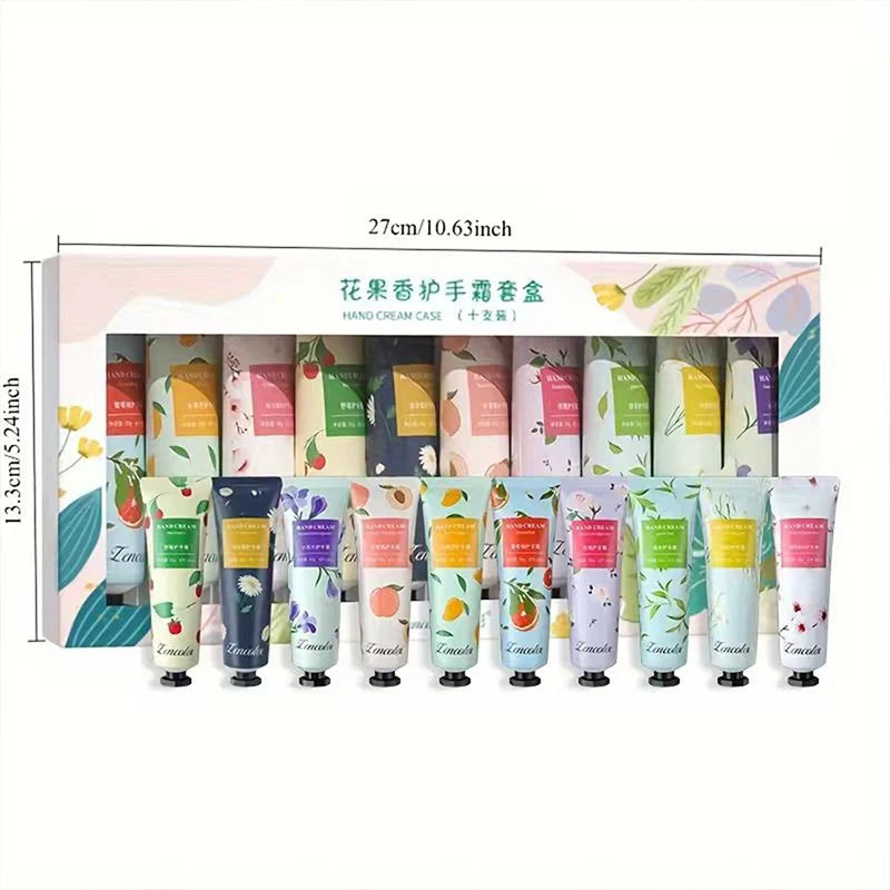 10pcs Hand Cream Box, Scented Hand Cream, Suitable for Chapped, Travel Hand Cream Mini Moisturizing Lotion with Shea Oasis Select
