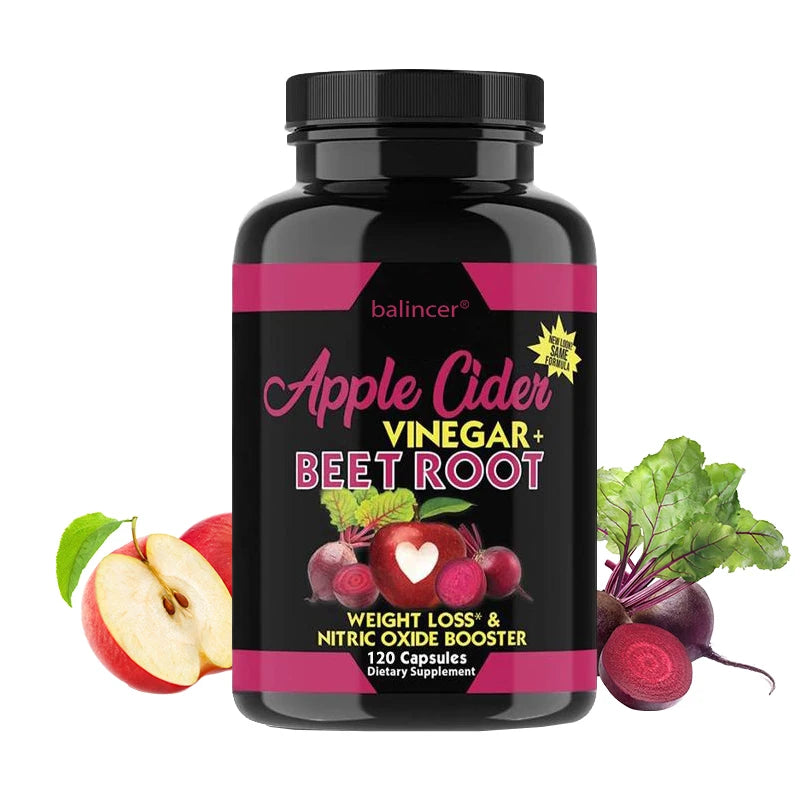 Beetroot & Apple Cider Vinegar Capsules | Immune, Detox & Weight Herbal Supplement Capsules Oasis Select