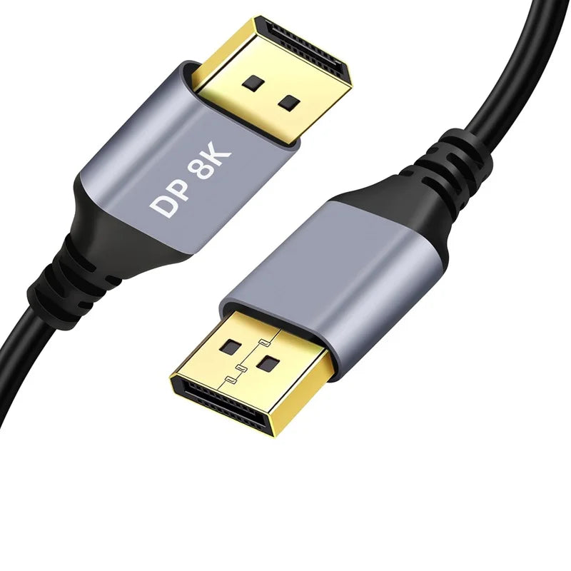 1m 2m 3m 8K DP DisplayPort Cable 8K@60Hz 4K@144Hz 32.4Gbps High Speed for Laptop PC Gaming Monitor Graphics Card Display Port Oasis Select