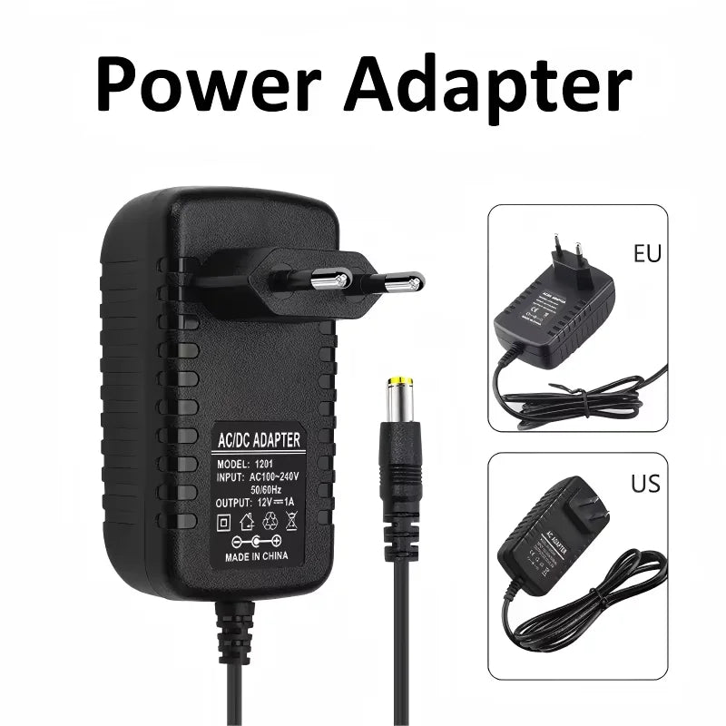 12Volt LED Power Adapter AC 110V-220V To DC 12V Power Supply Transformer 1A 2A 3A EU US Converter Adaptor For Led Light Strips Oasis Select DC 12V 1A EU Plug