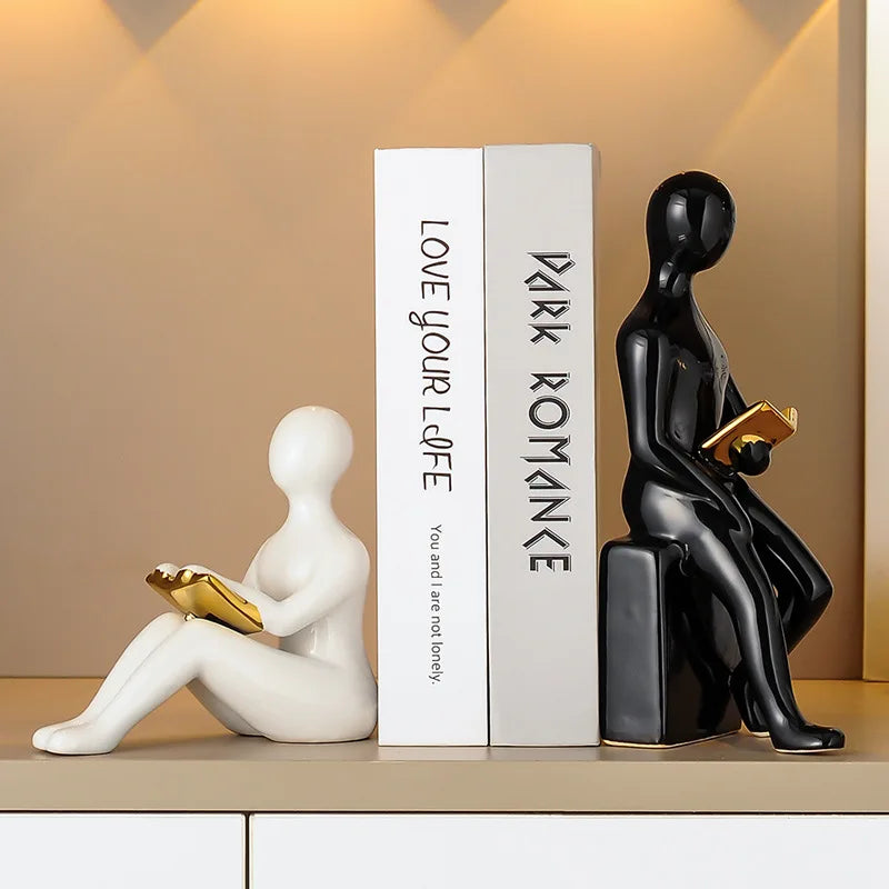 Light Luxury Ornaments High-end Modern Bookends Character Ornaments Home Furnishings Offices Study Decorations Oasis Select D