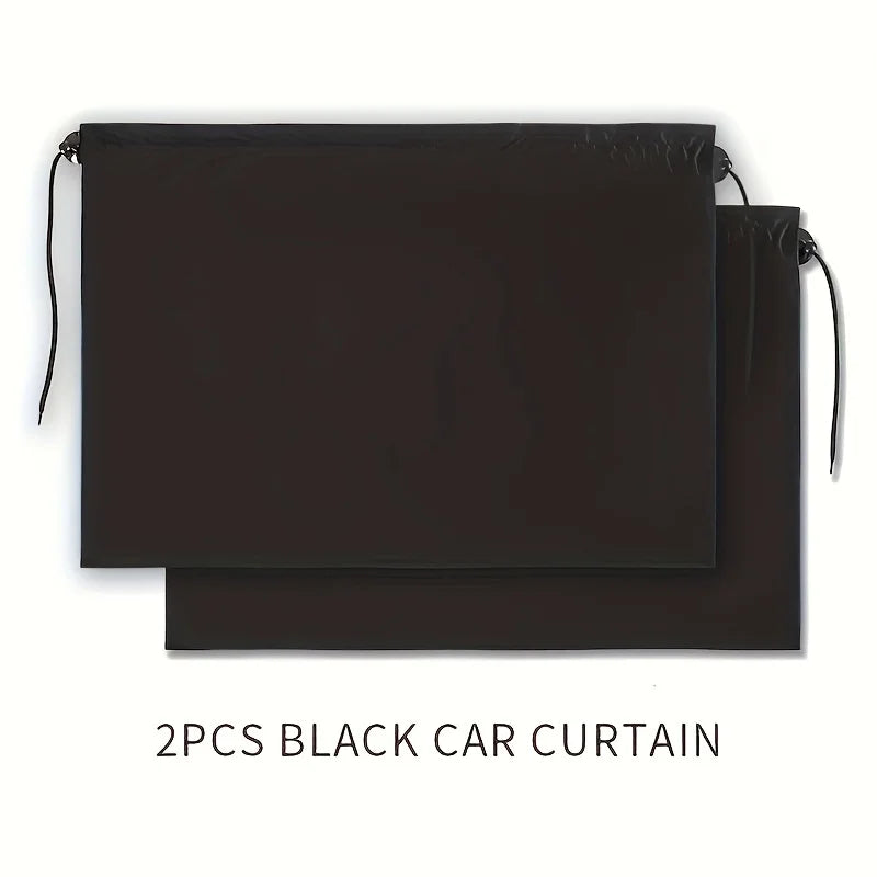 Black Suction Cup Curtain UV Protection Universal Side Window Car Window Sunshade Cover for Kid Baby Children Sunshade Summer Oasis Select black
