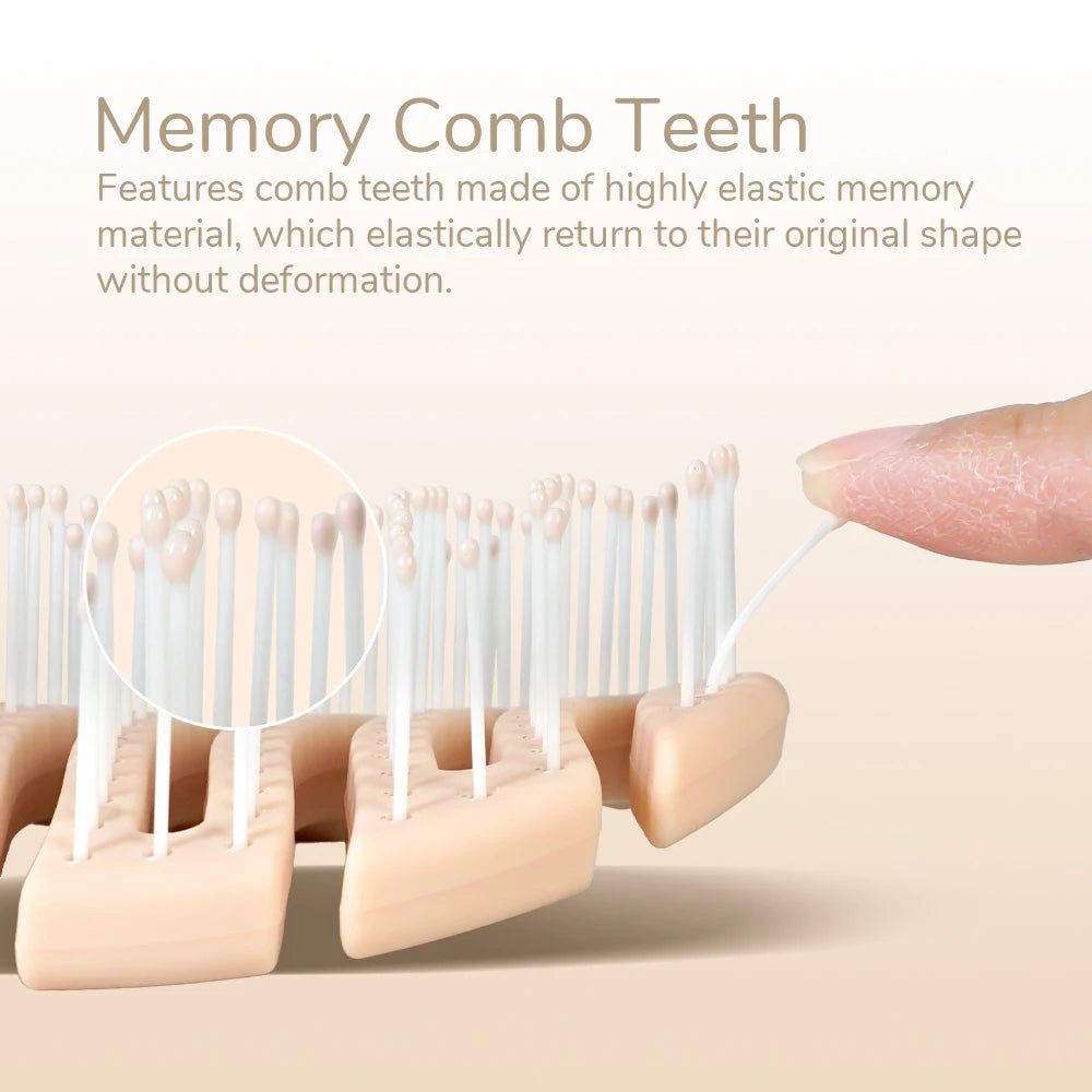 Creamy Hollow Wave Hair Brush - Flexible Vent Design, Round-Tip Bristles for Scalp Massage & Fast Detangling Oasis Select